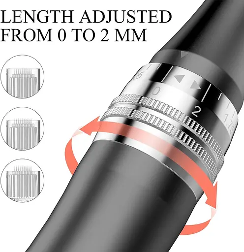 Ручка для микроиглы, электрическая ручка PELCAS Derma Pen Аккумуляторная регулируемая скорость Dermapen микроиглы - фото 6