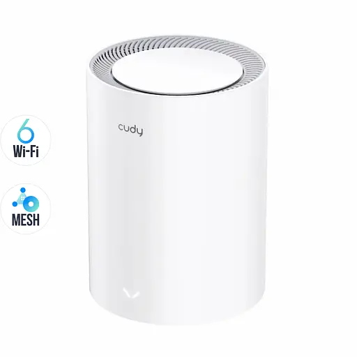 Маршрутизатор WiFi Mesh-система WiFi 6 2.5G Cudy M3000 V2.0 White (1-Pack) дводіапазонний AX3000 (73-00549)