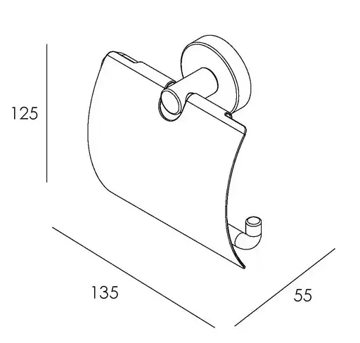 Держатель туалетной бумаги Imprese Skala с крышкой хром 141275 Хром - фото 2