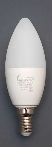 Светодиодная лампа SIRIUSSTAR 3209 С37 8W-4000K-E14 - фото 2