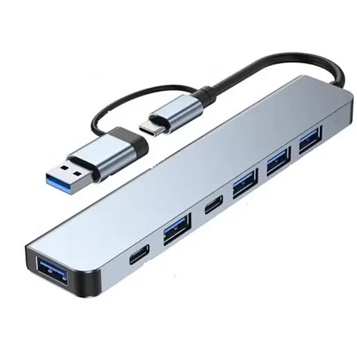 USB C Hub 7 в 1 – Алюминиевый USB-расширитель 