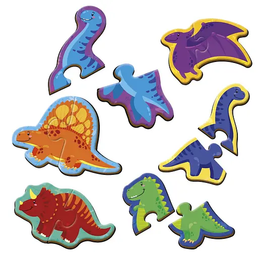 Дитячі магнітні пазли "Динозаври" Vladi Toys VT1733-01, 6 картинок - фото 3