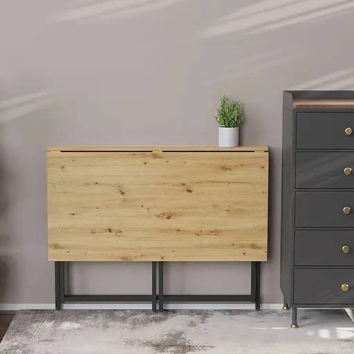 Стіл розкладний Моріс Ferrum-decor 750x1000x600 Чорний метал ДСП Дуб Артізан 16 мм (FRD-104674) - фото 5