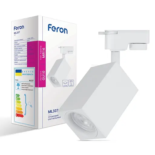 Трековый светильник Feron ML337 под лампу белый - фото 1
