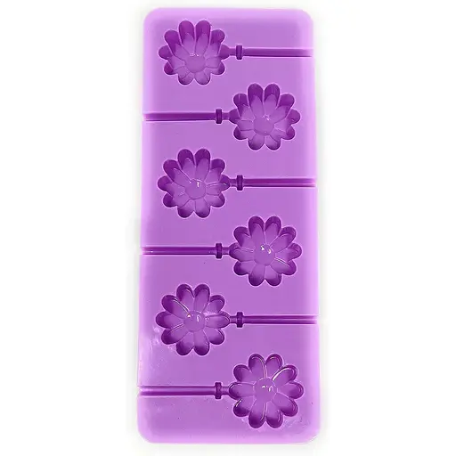 Силиконовая форма для леденцов и конфет на палочке "Цветок", Kitchen Master Фиолетовый 81886 - фото 1