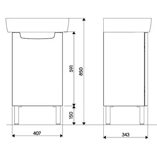 Тумба під умивальник Kolo Rekord білий глянець 50 см 89543000 Білий - фото 2