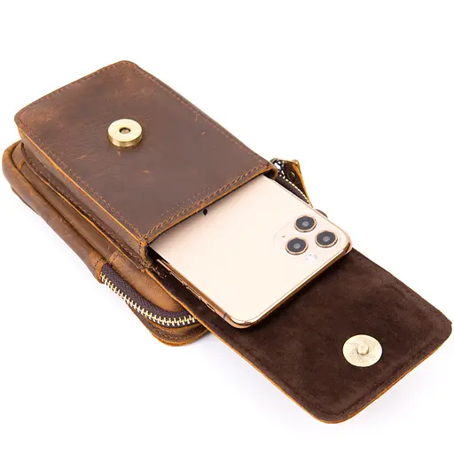 Чоловіча шкіряна сумка Vintage 10,5х17х4 см sum0013978 - фото 5