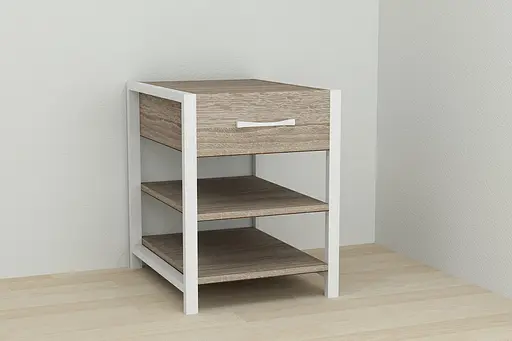 Тумба универсальная Ferrum-decor Вивьен 1/2 50x41x40 белый ДСП Дуб Сонома Трюфель 16мм (FRD-104131) - фото 4