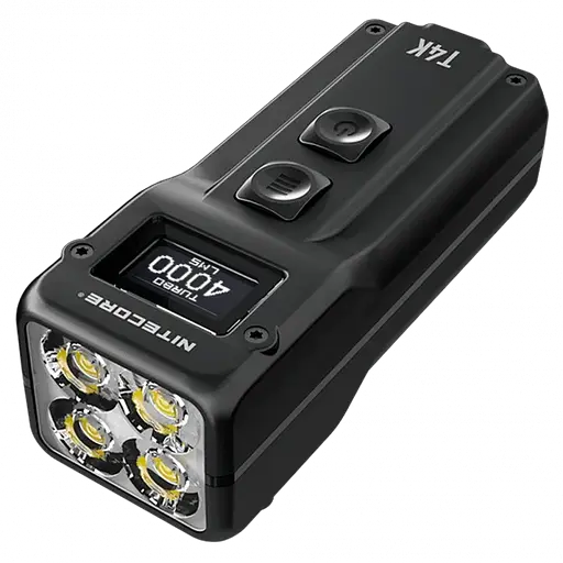 Сверхмощный мини фонарь EDC Nitecore T4K 4000лм с OLED дисплеем Type-C