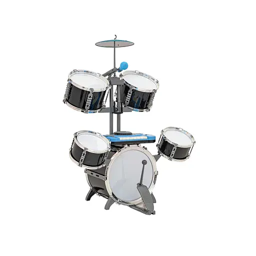 Великі барабани для дітей з клавіатурою та мікрофоном + стілець