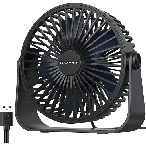 Настольный вентилятор TriPole USB 3 скорости регулируемый