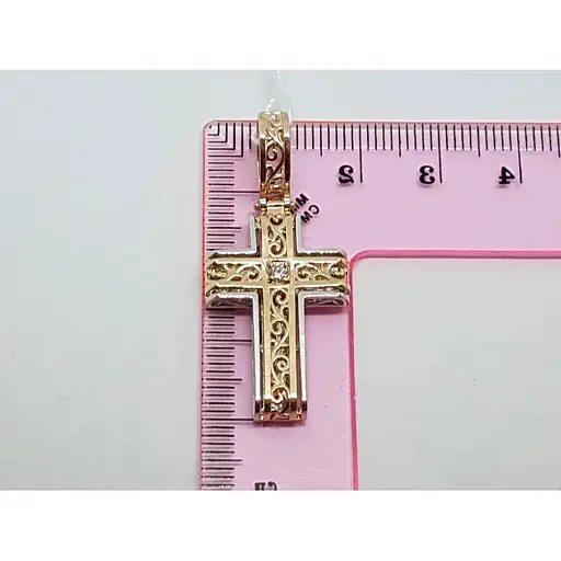 Золотой крестик Tango с фианитом. 270074 - фото 4