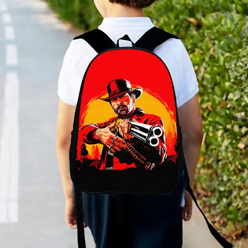 Рюкзак детский RDR "Red Dead Redemption2" 34х27см, городской ранец для мальчика с принтом (00438)