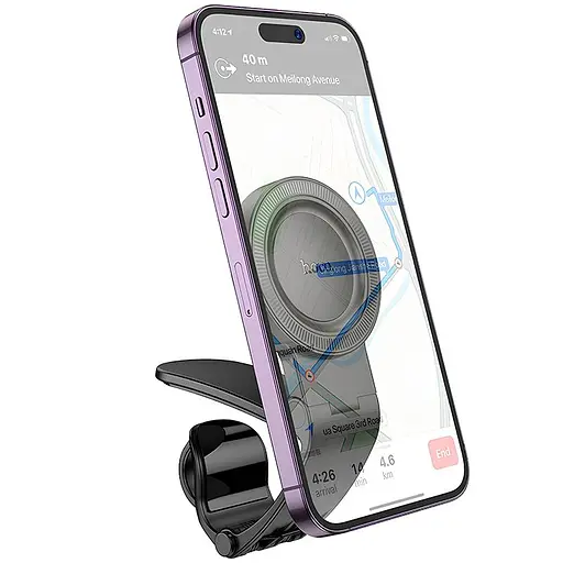 Автотримач Hoco H60 Show ring magnetic (dashboard) Black - фото 6