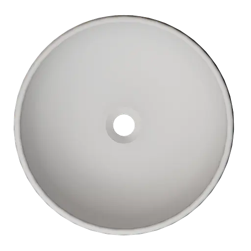 Раковина глянцева накладна Amidicon Sfera 43 з литого каменю SFERA_43_HL, Білий - фото 2