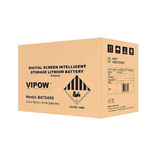 Аккумулятор Vipow LiFePO4 12.8В 100 Ah 100А BMS 1280Wh Bluetooth - фото 3