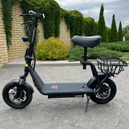 Электросамокат KUGOO Kirin C1+ Plus 18Ah 1000W черный, с усиленной корзинкой - фото 3