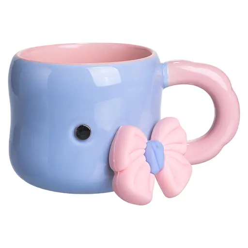 Чашка фарфоровая Yiwu с магнитом 400 мл голубой с розовым Yiwu FM-52D - фото 4