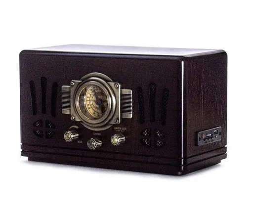 Ретро радио проигрыватель Daklin Де Голль AM/FM,МР3/ USB/ SD  дерево Орех (RP-057) - фото 4