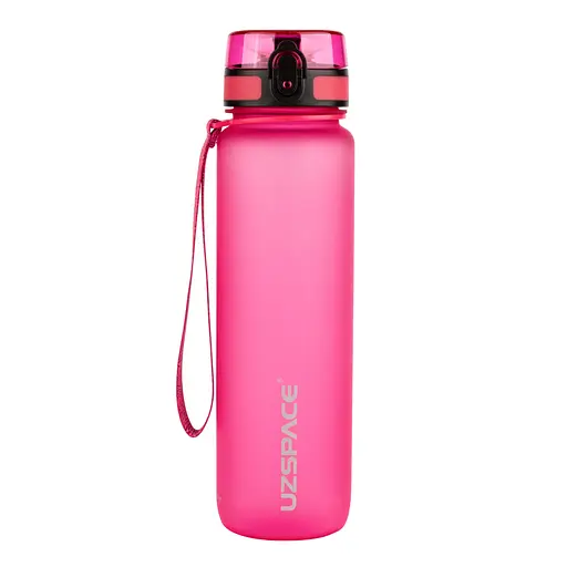 Бутылка для воды UZspace Colorful Frosted 1000 мл розовая (3038)