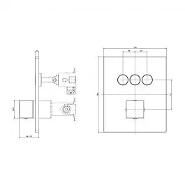 Смеситель для ванны/душа на 3 потребителя Paffoni Compact Box chrome CPM519CR, Хром - фото 3