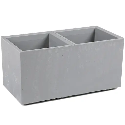 Вазон Lamela Karo 40х78х40 см сірий бетон (9709366) - фото 1