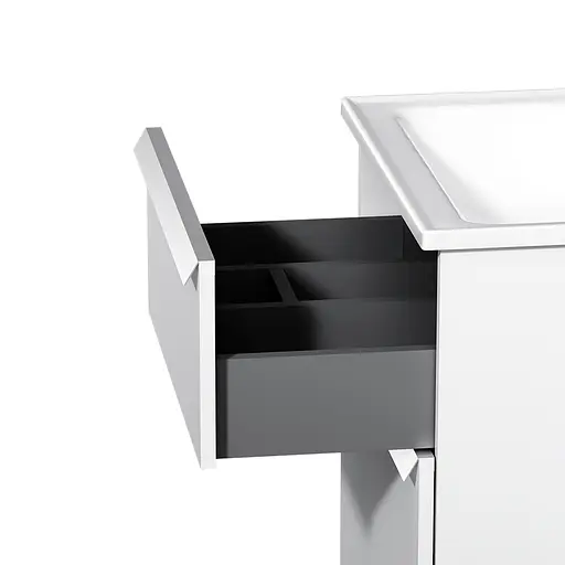 Тумба з умивальником AM.PM X-Joy S підлогова 55 см 2 ящики білий MTA-FSX0552WG-WCC0552WG Білий - фото 5