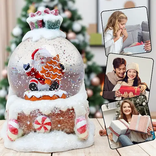 Светильник новогодний декор Шар на санях HC-Q067 LED AAх3 (13х15х17см) - фото 5