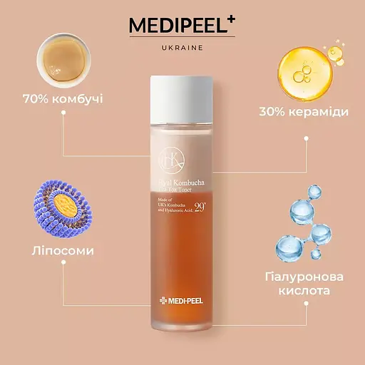 Уценка. Тонер для лица Medi-Peel Hyal Kombucha Tea-Tox Toner с комбучей и гиалуроновой кислотой 150 мл - фото 2