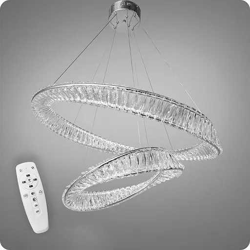 Люстра кришталева світлодіодна 517 Dlight 140Вт Хром (01999) - фото 2