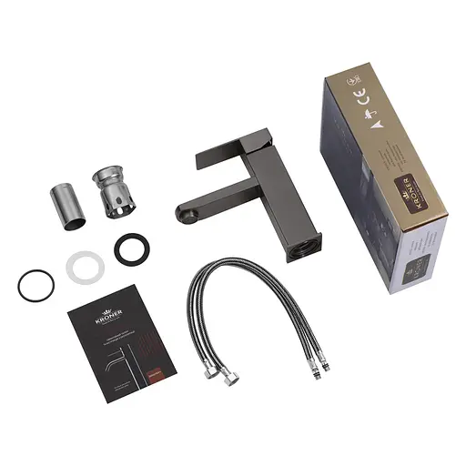 Змішувач для раковини Kroner KRP Edelstahl Kubus - PVD010 (CV035909) - фото 8