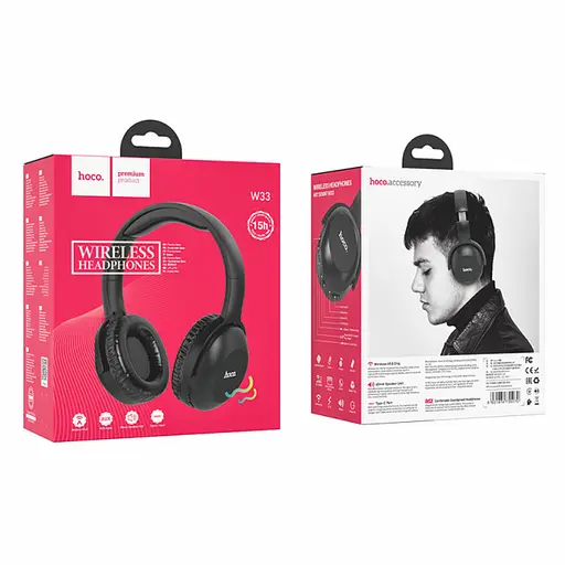 Бездротові навушники Bluetooth Hoco W33 Art sount BT headset Black - фото 3