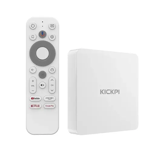 KICKPI KP1 2/32GB Amlogic S905Y4, медіаплеєр 4K HDR, Android 12, сертифікація Google та Netflix, Смарт ТВ приставка - фото 1