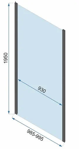 Бічна стінка (модуль) Rea Rapid 100x195 REA-K6423 - фото 2