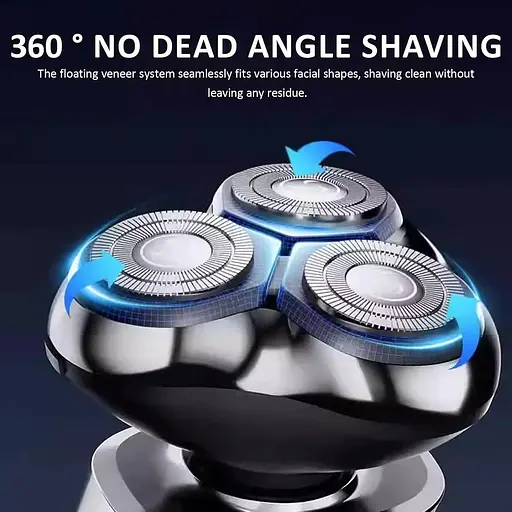 Бездротова роторна електробритва Asheyya для вологого та сухого гоління для чоловіків - фото 3