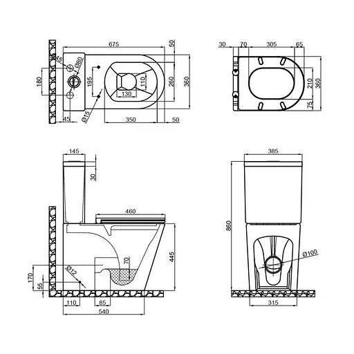 Унитаз-компакт Qtap Scorpio с сидением Soft Close QT14222125ARW, Белый - фото 8