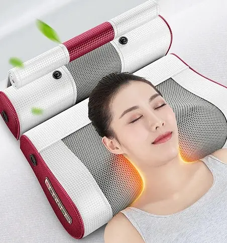 Роликовая массажная подушка Paradise G-23 (прогрев, ароматизация) Бело-красный - фото 2