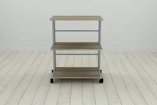 Этажерка на колесиках Ferrum-decor Камило 75x40x60 металл Серый ДСП Дуб Сонома Трюфель 16мм (FRD-102551) - фото 4