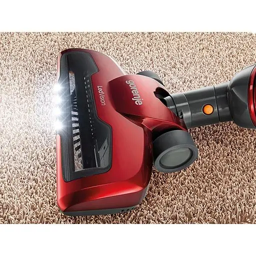 Вертикальний пилосос GORENJE Freestyle SVC216FR, 0.6 л, 21.6В, автономність макс. 60 хв., LED підсвічування, червоно-чорний - фото 5