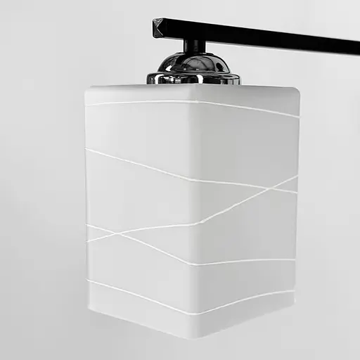 Прямокутний плафонний світильник на 4 лампи в чорному корпусі 43х29 см | Арт. 6944/4 BK+CH | Line F - фото 3