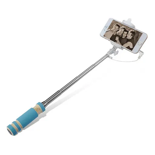 Монопод для селфи с кабелем Mini черный - фото 4