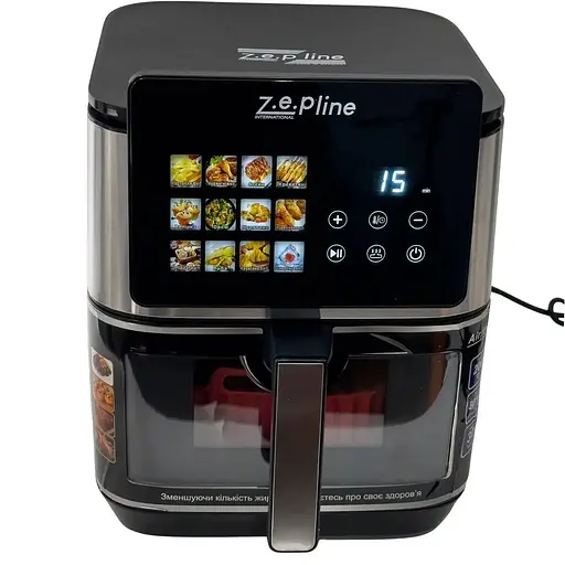 Аерофритюрниця безмасляна Zepline ZP-00341 на 13л із сенсорним керуванням 2 тени 4200 Вт - фото 3
