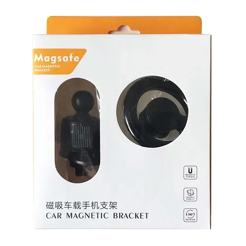 Автодержатель MagSafe 2in1 на торпедо/дефлектор черный - фото 2