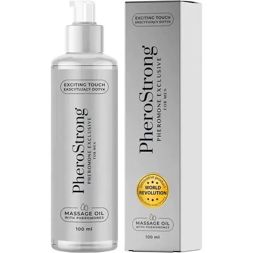 Масажна олія з феромонами для чоловіків PheroStrong Massage Oil Exclusive, 100 мл