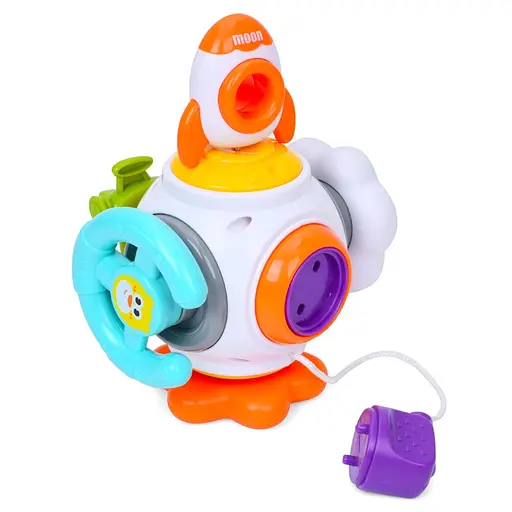 Бизиборд-погремушка "РАКЕТА" 99-17 подвижные детали, трещотка - фото 3