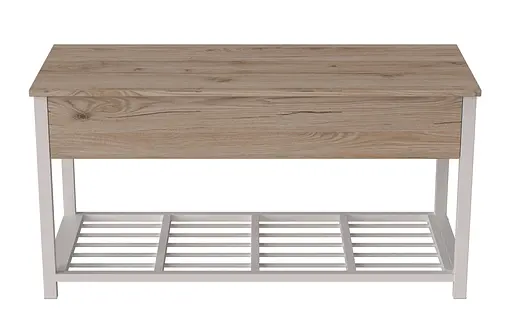 Банкетка з ящиком Ferrum-decor Дрейк 1 550x1000x400 метал Білий ДСП Дуб Сан-Марино16 мм (FRD-103053) - фото 3