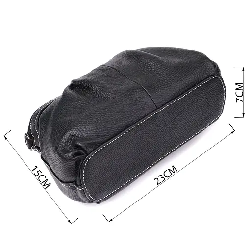 Жіноча сумка з м'якої натуральної шкіри з акцентом на драпірування Vintage 23х15х7 см 000315878 - фото 3