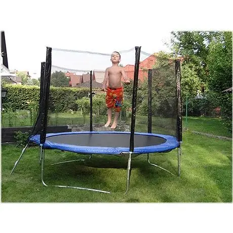 Батут Sky Jump SJ 12ft (374см) синій із зовнішньою сіткою - фото 4