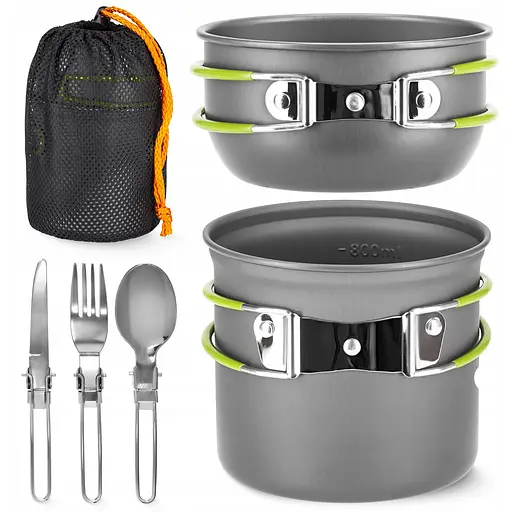 Набір посуду для кемпінгу Mountain Goat складний 5 шт 1.2 л Grey (P-5907739316813) - фото 1