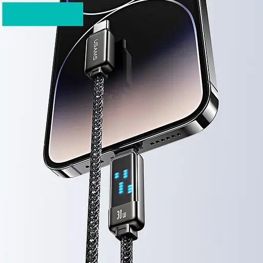 Дата кабель Usams US-SJ744 Meteor Ser. Type-C to Type-C 100W (1.2m) Tarnish - фото 6